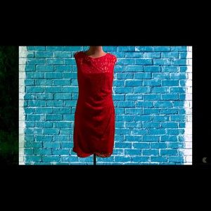 Ralph Lauren red cocktail dress